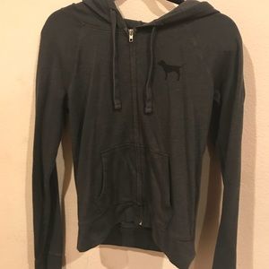 VS PINK Dark Grey Hoodie Pullover Jacket